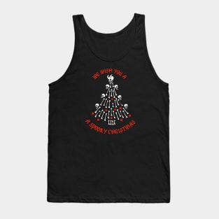 Gothic Skull Christmas Tree Spooky Christmas Tank Top